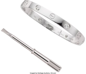 55226: Cartier Diamond, White Gold Bracelet Stones: Fu