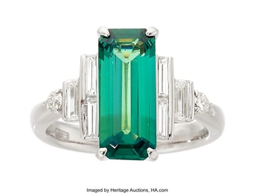 55232: Alexandrite, Diamond, Platinum Ring Stones: Ste