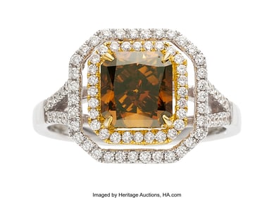 55233: Colored Diamond, Diamond, Gold Ring Stones: Rec