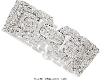 55248: Diamond, White Gold Bracelet Stones: Full-cut d