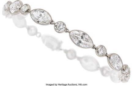 55259: Tiffany & Co. Art Deco Diamond, Platinum Bracele