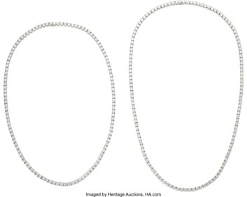 55273: Sue Gragg Diamond, White Gold Convertible Neckla