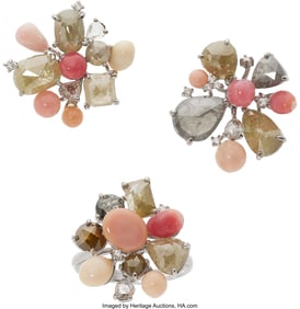 55274: Conch Pearl, Colored Diamond, Diamond, Gold Jew