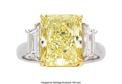 55293: Norman Silverman Fancy Intense Yellow Diamond,