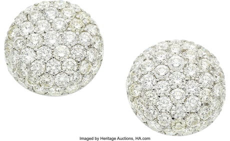 55296: Diamond, White Gold Earrings Stones: Full-cut d
