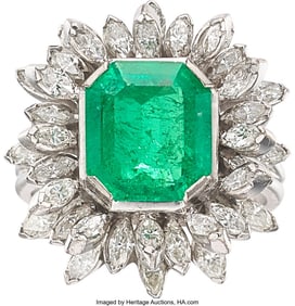 55302: Colombian Emerald, Diamond, Palladium, Silver R