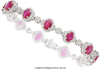 55318: Michael Christoff Ruby, Diamond, White Gold Bra