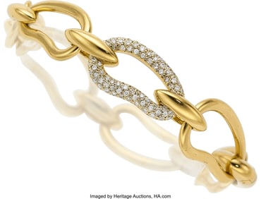 55321: Pomellato Diamond, Gold Bracelet Stones: Full-c