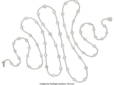 55329: Diamond, Platinum, White Gold Necklace Stones: