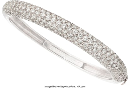 55352: Van Cleef & Arpels Diamond, White Gold Bracelet