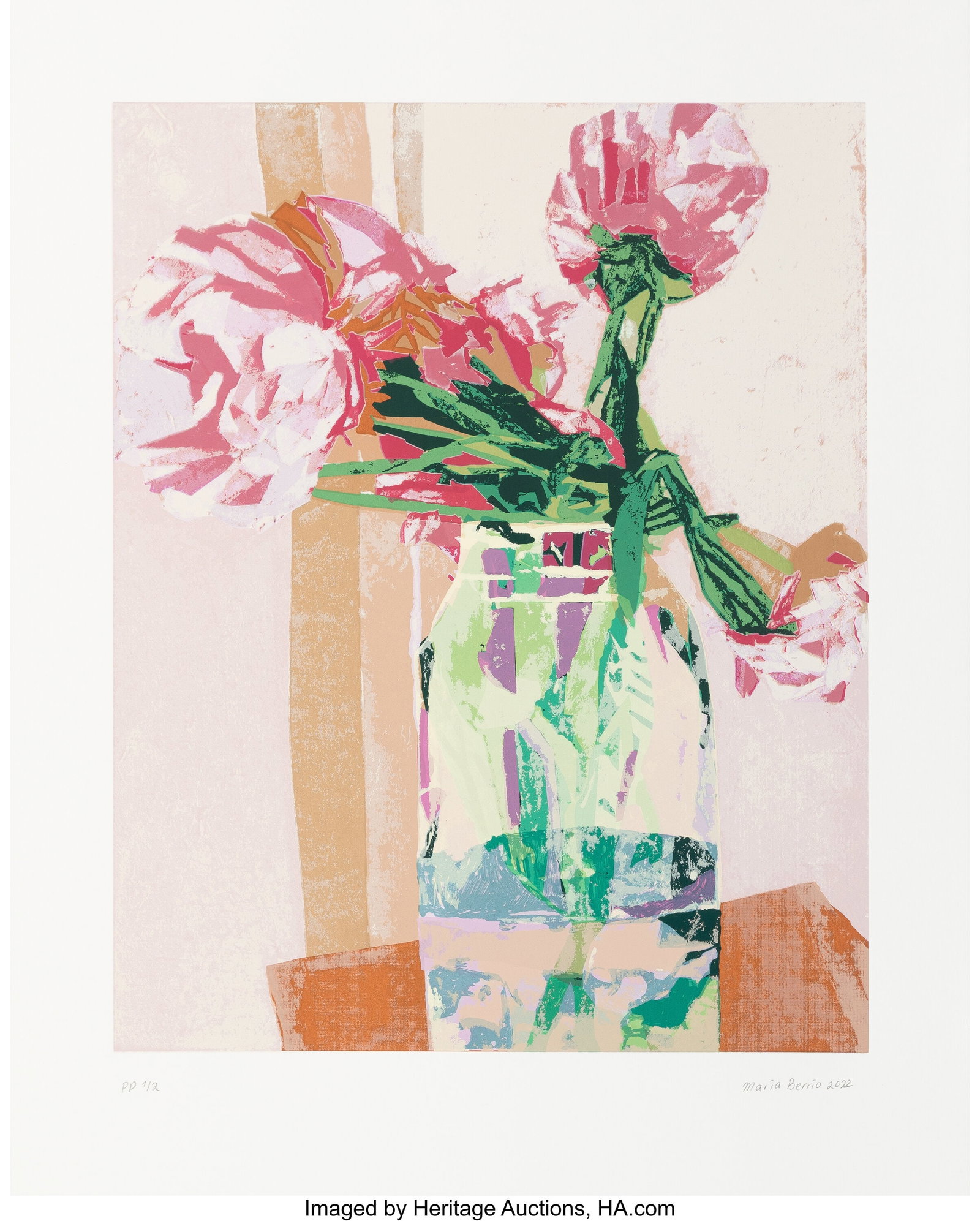 María Berrío (b. 1982) May Flowers, 2022 Scree: María Berrío (b. 1982) May Flowers, 2022 Screenprint in colors with embossing on wove paper 22-5/8 x 18-1/8 inches (57.5 x 46.0 cm) (sheet) P.P. 1/2 (aside from an edition 25 and 9 artist's proofs)