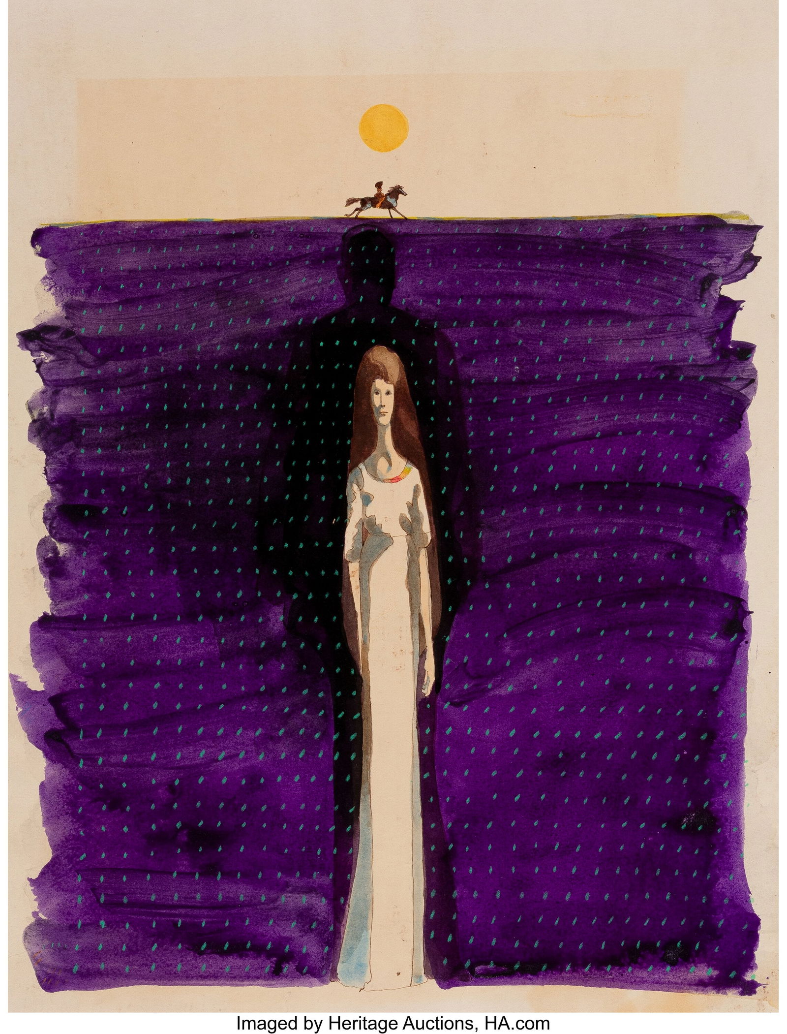 Push Pin Studios (American, 20th Century) Pale H: Push Pin Studios (American, 20th Century) Pale Horse, Pale Rider paperback cover, 1965 Watercolor on paper laid on board 15-1/4 x 11-3/4 inches (38.7 x