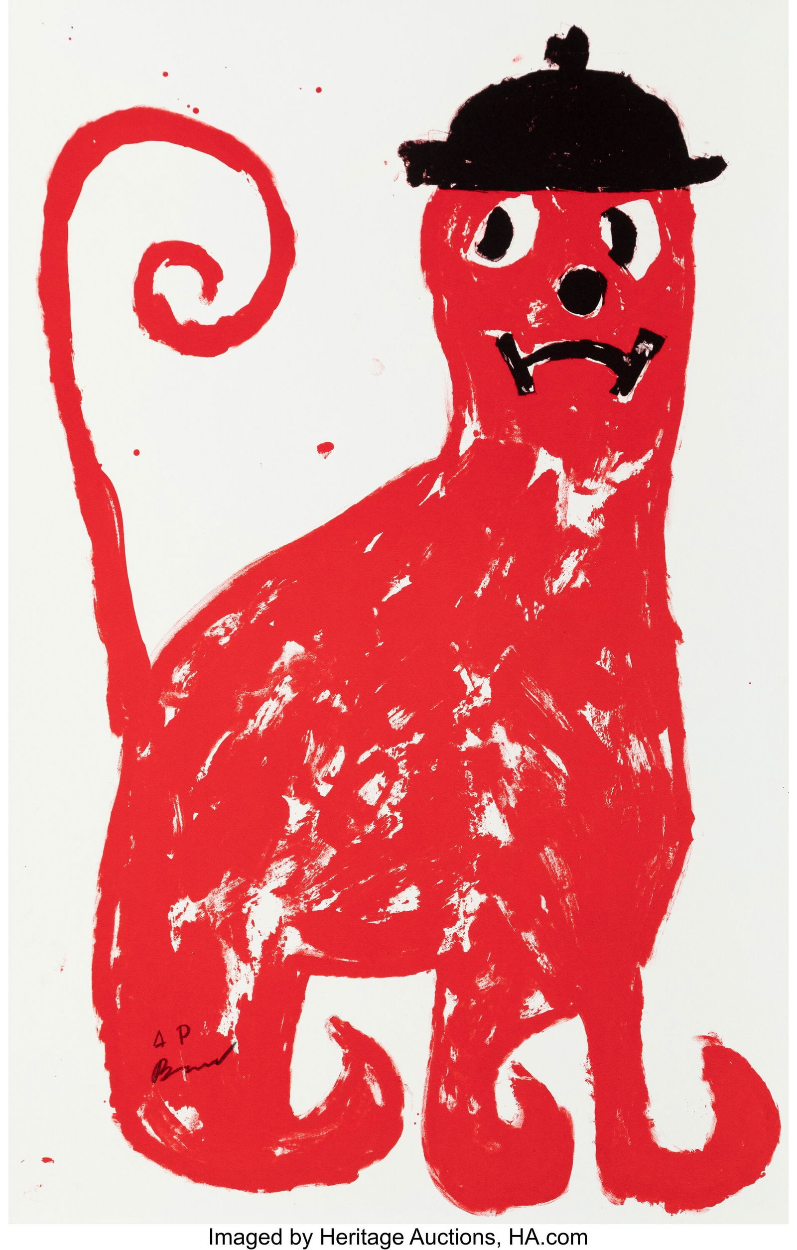 Szabolcs Bozó (b. 1992) Red Lilly, 2020 Lithogr: Szabolcs Bozó (b. 1992) Red Lilly, 2020 Lithograph in colors on wove paper 22-1/2 x 14-1/4 inches (57.1 x 36.1 cm) (sheet) A&per