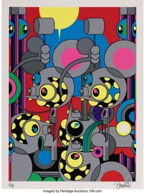 43085&colon; Dalek &lpar;b&period; 1968&rpar; Skate Monkey Screenprint in colo