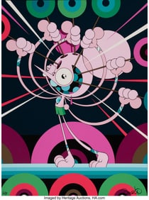 43086&colon; Dalek &lpar;b&period; 1968&rpar; Space Monkey Screenprint in colo