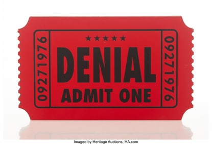 43088&colon; Denial &lpar;b&period; 1976&rpar; Admit One&comma; 2018 Acrylic on wood