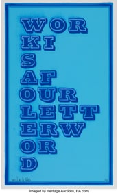 43098&colon; Ben Eine &lpar;b&period; 1970&rpar; Work Is A Four Letter Word&comma; 2