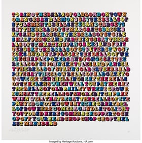 43099&colon; Ben Eine &lpar;b&period; 1970&rpar; Oranges and Lemons&comma; 2011 Scre