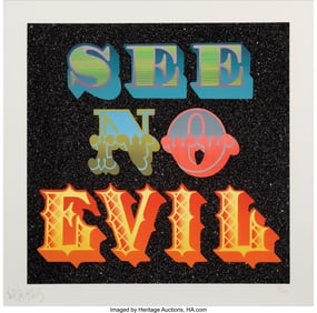 43101&colon; Ben Eine &lpar;b&period; 1970&rpar; See No Evil&comma; 2013 Screenprint