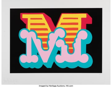 43102&colon; Ben Eine &lpar;b&period; 1970&rpar; M&comma; from the Letter Series&comma; 20