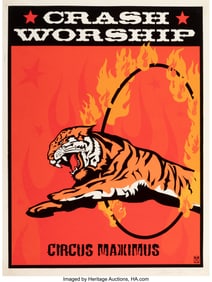 43126&colon; Shepard Fairey &lpar;b&period; 1970&rpar; Crash Worship&comma; 1997 Scr