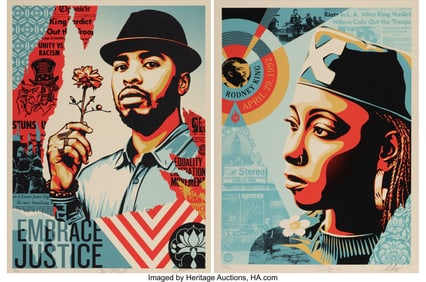 43154&colon; Shepard Fairey X Arlene Mejorado X Ted Soqui  Em