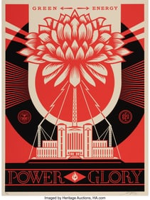 43155&colon; Shepard Fairey &lpar;b&period; 1970&rpar; Green Power&comma; 2019 Scree