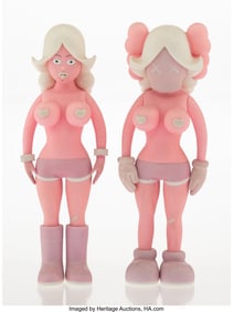 43228&colon; KAWS &lpar;b&period; 1974&rpar; The Twins &lpar;Pink&rpar; &lpar;two works&rpar;&comma;