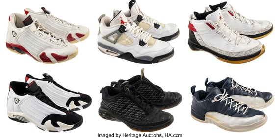 43291&colon; Group Lot of &lpar;6&rpar; Nike Air Jordans Sneakers Sizes