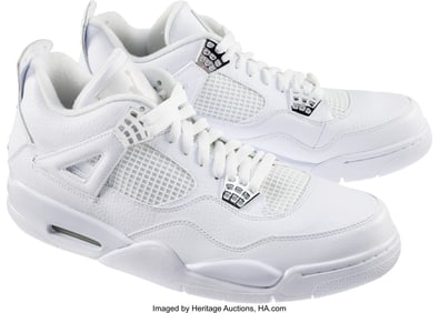 43295&colon; Air Jordan 4 Retro '25th Silver Anniversary' Siz