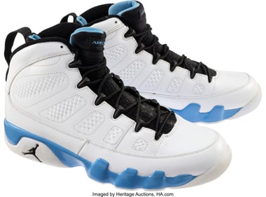 43305&colon; Air Jordan Retro 9 'Powder Blue' Size US 11&period;5 20