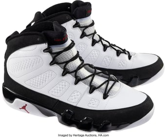 43313&colon; Air Jordan 9 Retro 'White&sol;Varsity Red&sol;Black' Siz