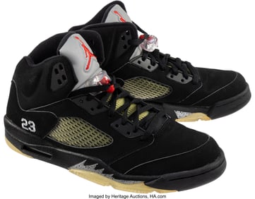 43321&colon; Air Jordan 5 Retro 'Black Metallic' Size US 11 2