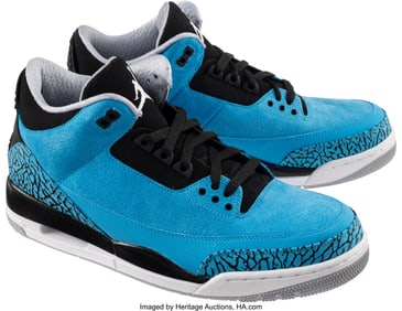 43323&colon; Air Jordan 3 Retro 'Powder Blue' Size US 11&period;5 20