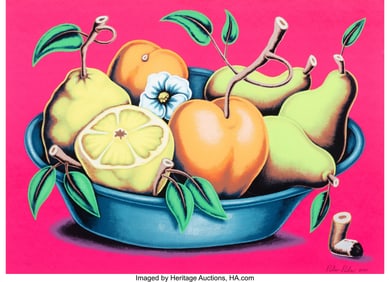 43328&colon; Pedro Pedro &lpar;b&period; 1986&rpar; Bowl of Fruit with Flower 