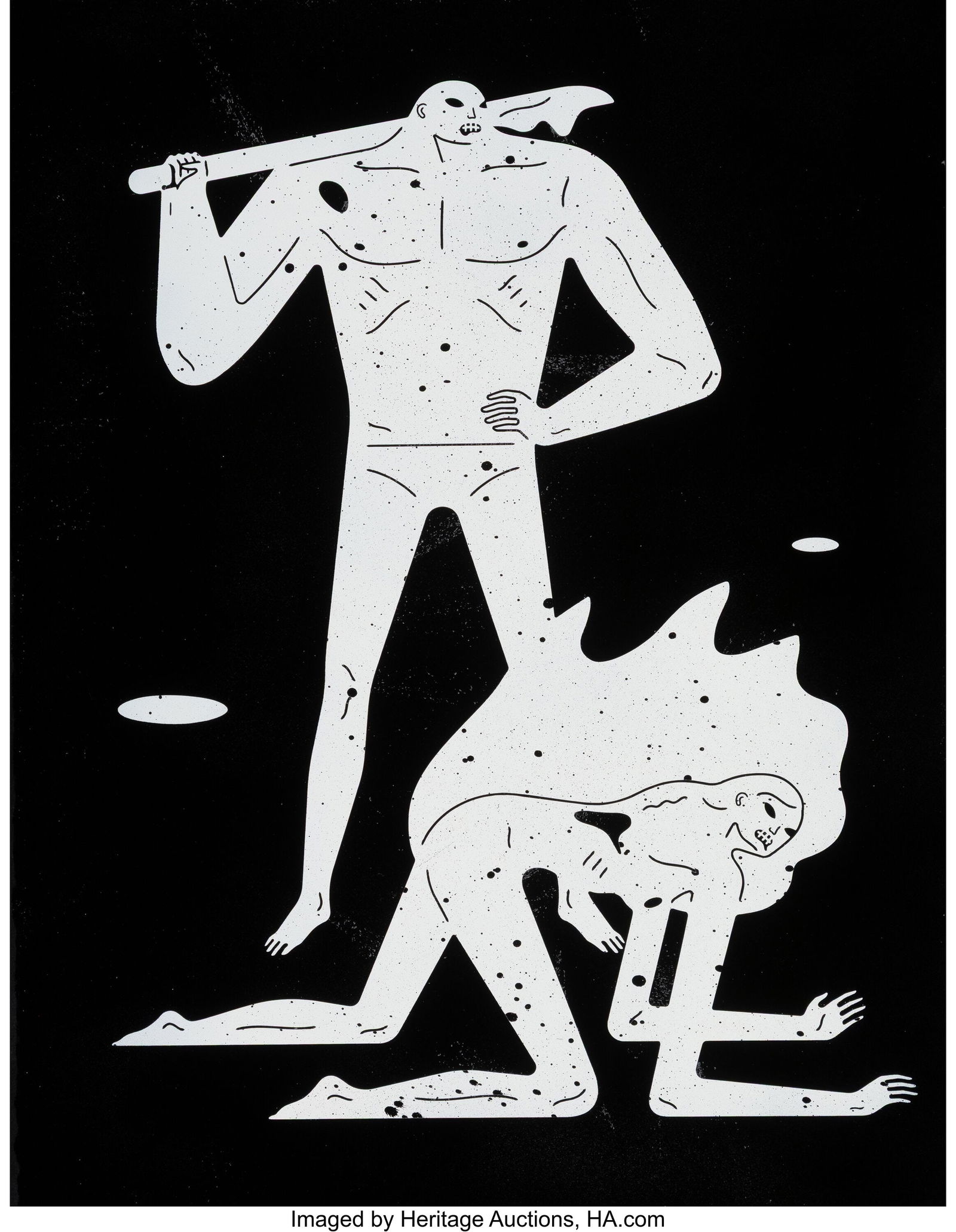 Cleon Peterson (b. 1973) Exile 29, 2021 Spray pa: Cleon Peterson (b. 1973) Exile 29, 2021 Spray paint and stencil on wove paper 17 x 13 inches (43.2 x 33.0 cm) (sheet) Signed and dated lower ri