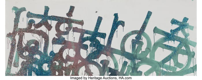 43351&colon; RETNA &lpar;b&period; 1979&rpar; Untitled Acrylic&comma; glitter&comma; drywa