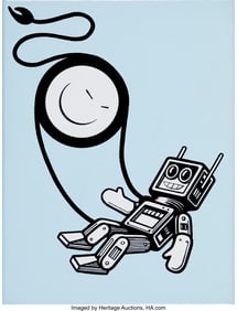 43391&colon; The London Police Triliad Carrying a Happy Robot