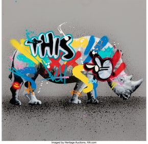43423&colon; Martin Whatson &lpar;b&period; 1984&rpar; The Rhino&comma; 2019 Acrylic