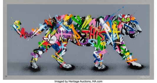 43424&colon; Martin Whatson &lpar;b&period; 1984&rpar; Tiger&comma; 2019 Screenprint
