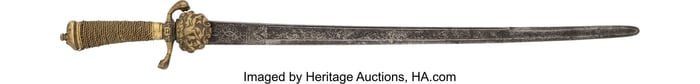 40022: Antique 18th Century Continental Hunting Sword,