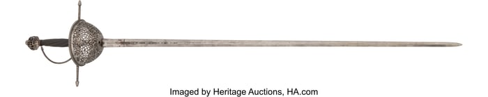 40026: Early European Bell Cup Rapier. Overall lengt