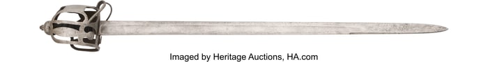 40028: Scottish Basket Hilt Broadsword. Sword measuri
