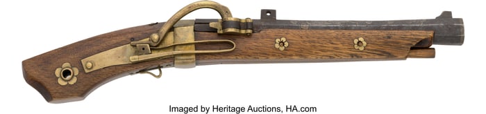 40047: Tanegashima Japanese Matchlock Pistol. Of typi