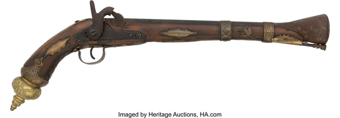 40060: Engraved Oversized Percussion Blunderbuss. Uns