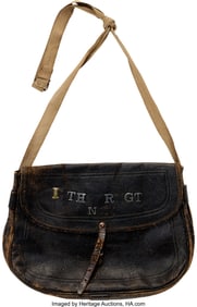 40076: Civil War Leather Haversack Identified to the 11
