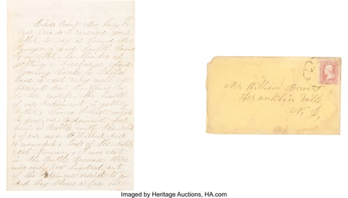 40084: Civil War Soldier's Letter by Alfred Nelson of t