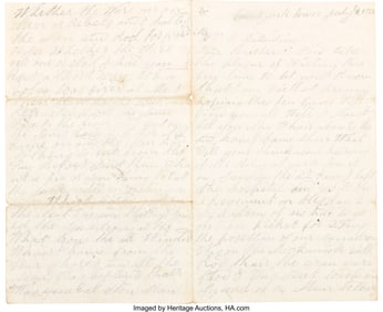 40087: Civil War Soldier's Letter by Hamilton Ballentin