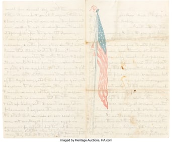 40091: Civil War Soldier's Letter with "Stonewall" Jack