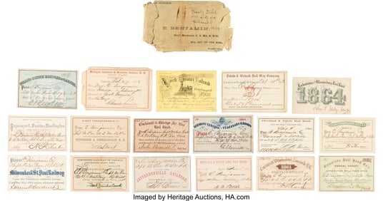 40111: Civil War: Archive of Fifty-Six 1864 Dated Railr